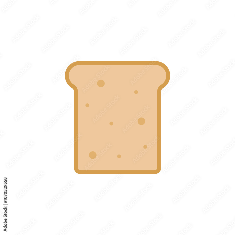 slices of bread flat design vector illustration. slices of bread flat design vector illustration.