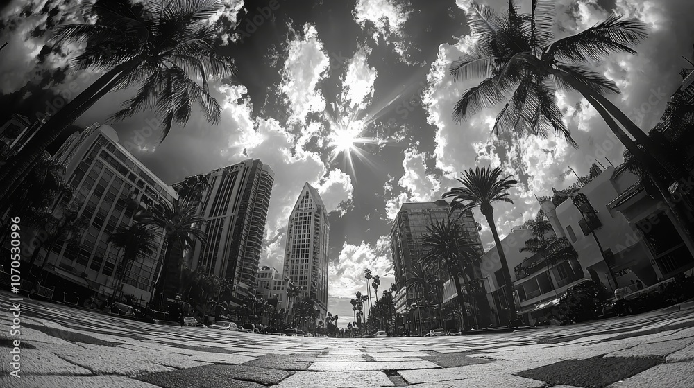 Downtown San Diego, CA. dramatic angles, amazing photography