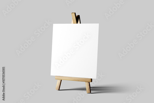 Paper on Wood Easel Stand Mockup