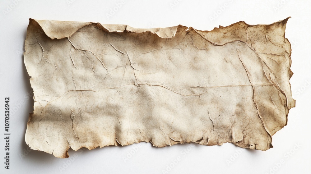 Fototapeta premium Golden Old Narrow Sheet Parchment Texture