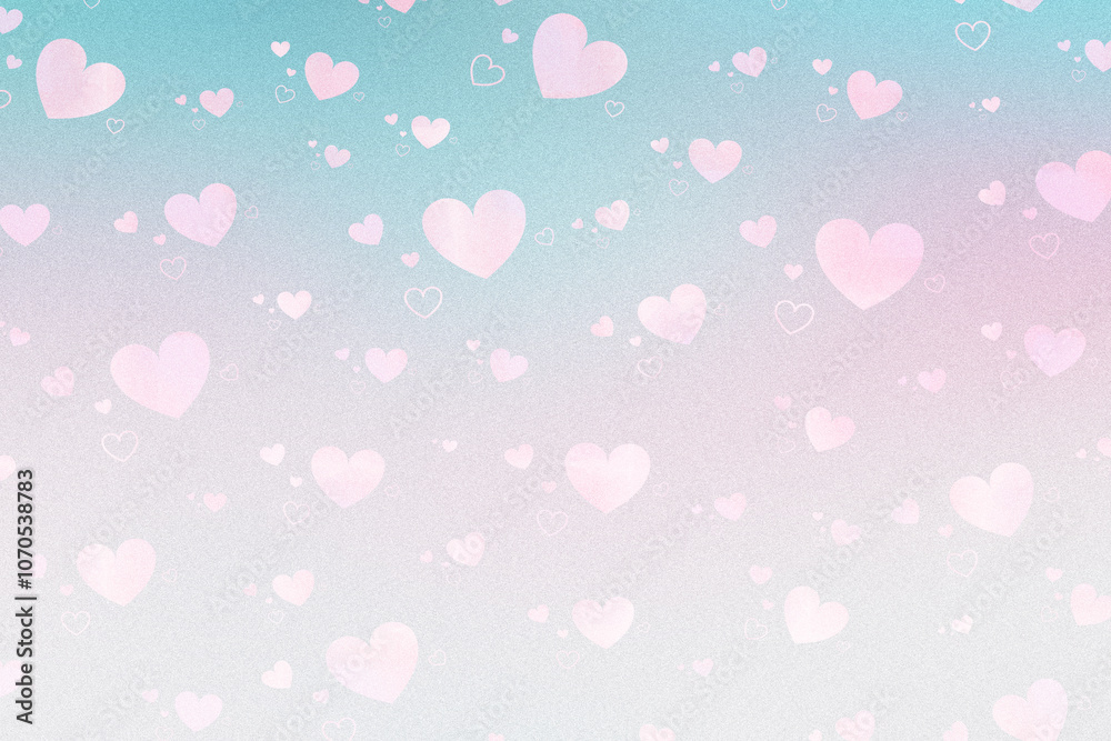 Floating pink hearts on a soft pastel gradient background, creating a romantic and dreamy effect. Floating pink hearts on a soft pastel gradient background, creating a romantic and dreamy effect.