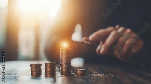 Business analyst reviewing discounted cash flow DCF model, highlighting cost of capital