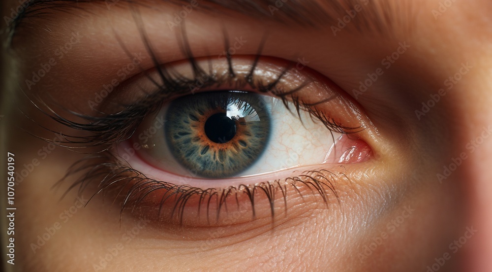 close up of beautiful woman eye