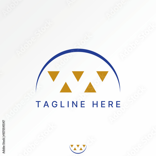 Logo design graphic concept creative premium vector stock image graphic simple 5 triangles swoosh accent idea Relate monogram typography art abstract