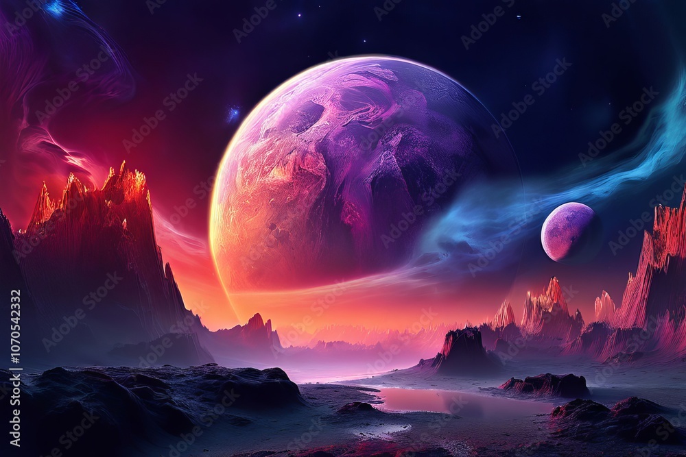 gaseous moons with swirling colorful atmospheres gaseous moons with swirling colorful atmospheres