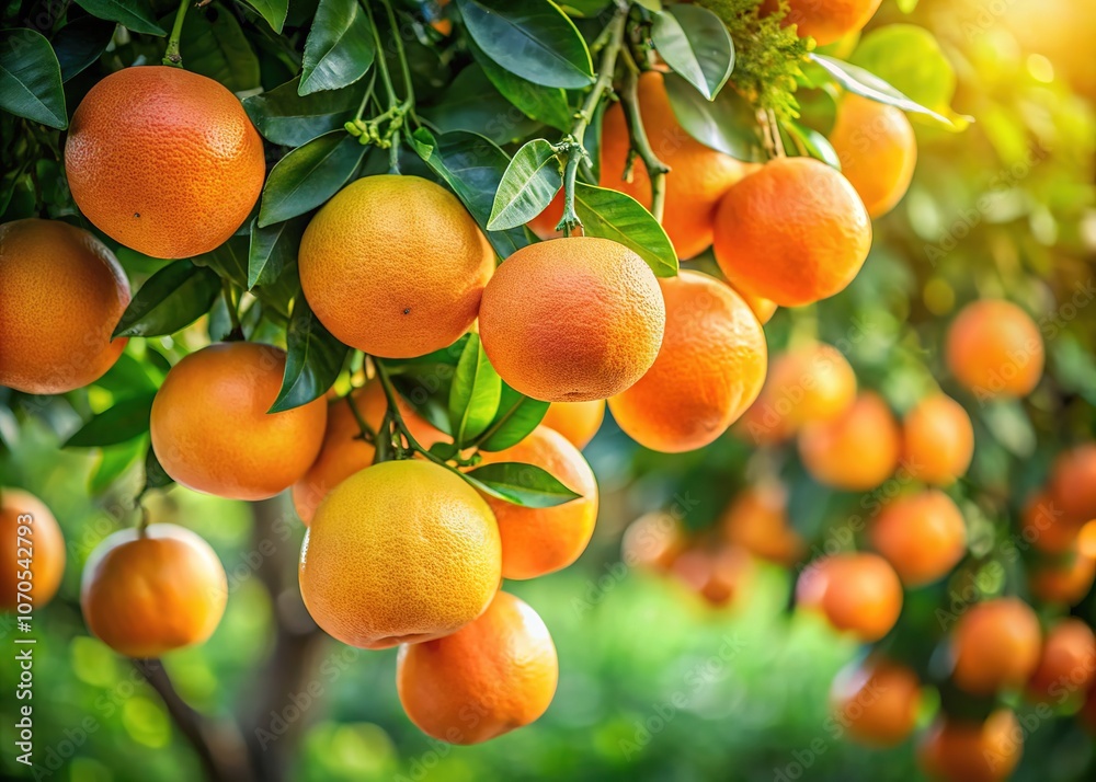 Ripe Grapefruit on Citrus Tree Branch - Long Exposure Ripe Grapefruit on Citrus Tree Branch - Long Exposure