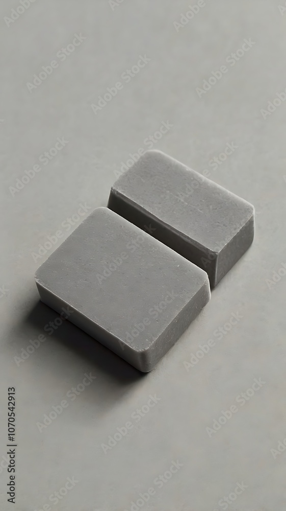 Minimalist Eraser on Light Gray Background Highlighting Simple Everyday Essentials Minimalist Eraser on Light Gray Background Highlighting Simple Everyday Essentials