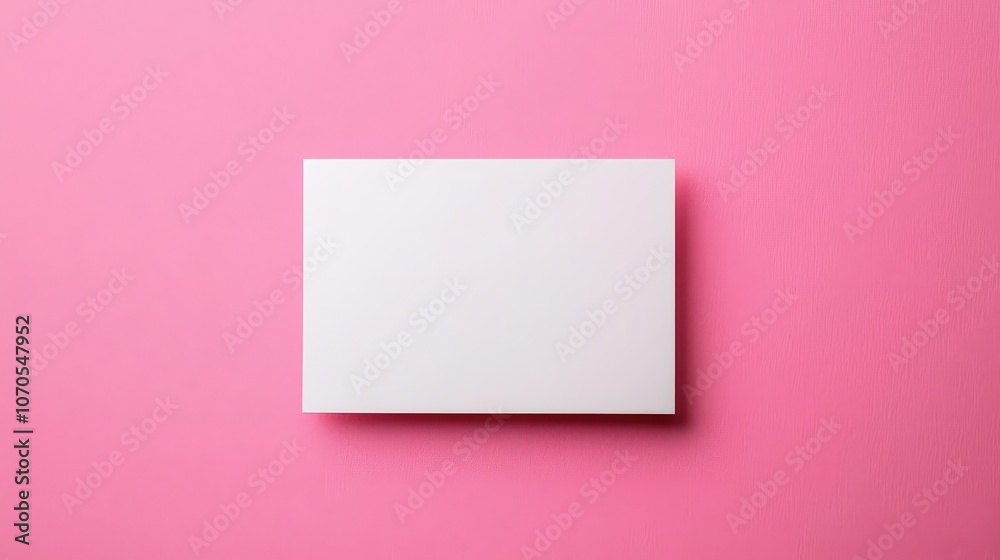 Blank white canvas on a vibrant pink background for creative use.