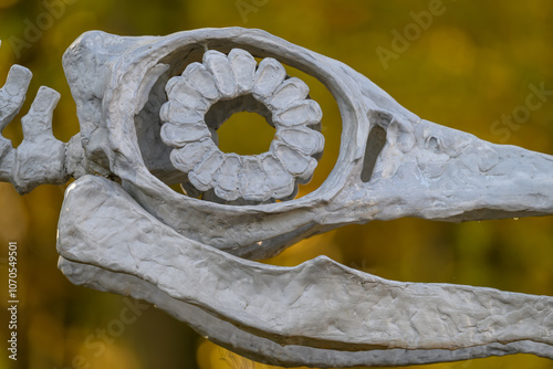 Ophthalmosaurus plastic skeleton from a prehistoric lizard.
 photo