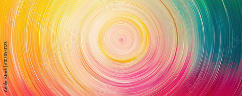 Cheerful circular rainbow gradient background with vibrant colors, creating joyful and dynamic atmosphere. Perfect for design projects and creative expressions