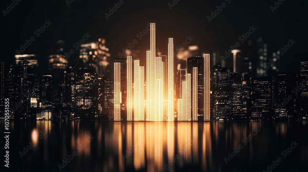 Fototapeta premium Financial report showing revenue forecasts and cost of capital, symbolizing economic analysis