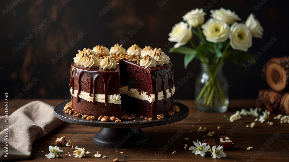 Delicious chocolate cate dessert Delicious chocolate cate dessert