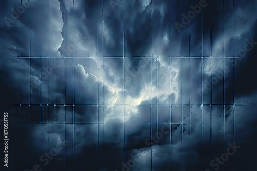 nimbus matrix dark stormy clouds with a grid like pattern sugges