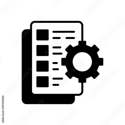 Production Glyph Icon, Vector illustration
