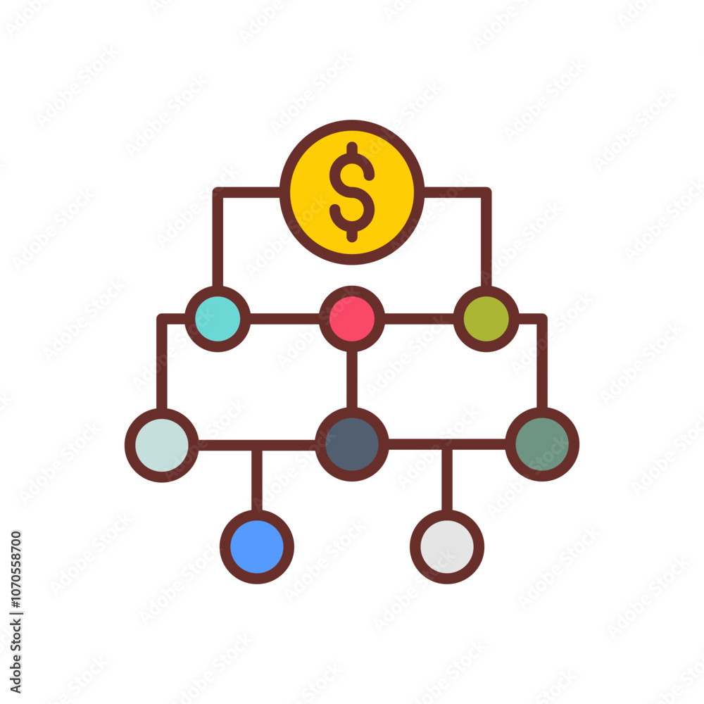 Financial Plan Filled Icons , Vector illustration Financial Plan Filled Icons , Vector illustration