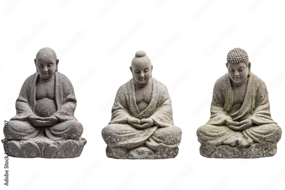 Zen Garden Statues With Quiet Serene Postures Isolated On Transparent Background on transparent background Zen Garden Statues With Quiet Serene Postures Isolated On Transparent Background on transparent background