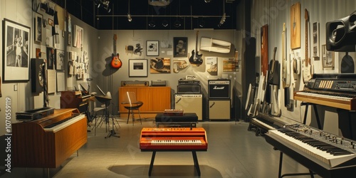 The IKEA Museum in Älmhult, Sweden, showcases the company's history. One room is dedicated to music, reflecting the importance of music in IKEA's culture. The company was started by Ingvar Kamprad. photo