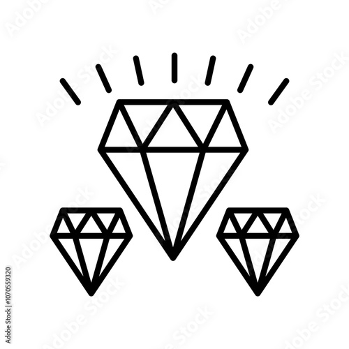 Value Outline Icon, Vector illustration