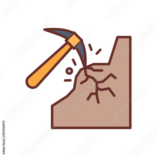Mining Filled Icons , Vector illustration