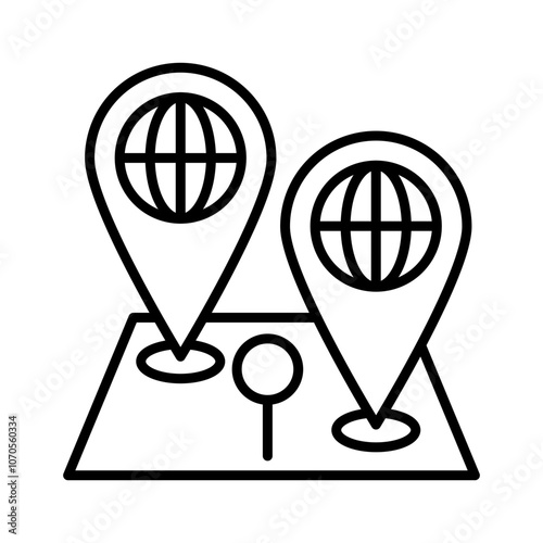 Location Outline Icon, Vector illustration