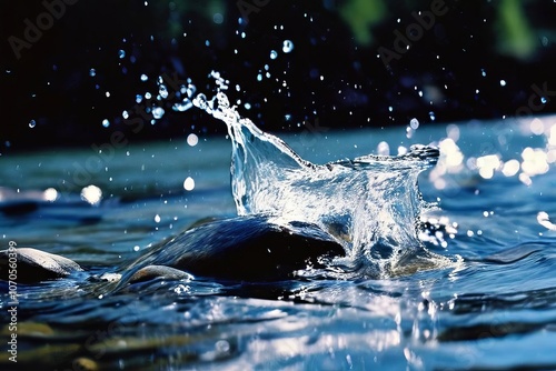 splashing pebbles in water pebbles being thrown into water creat