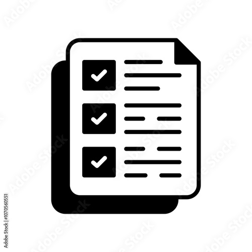 Requirements Glyph Icon, Vector illustration