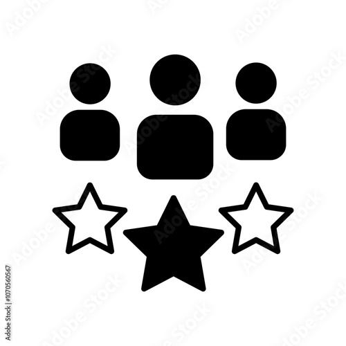 Best Employer Glyph Icon, Vector illustration