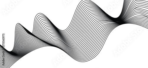 abstract, wavy, organic, monochrome, minimalist, linear, generative, dynamic, flowing, digital art, algorithmic, black and white