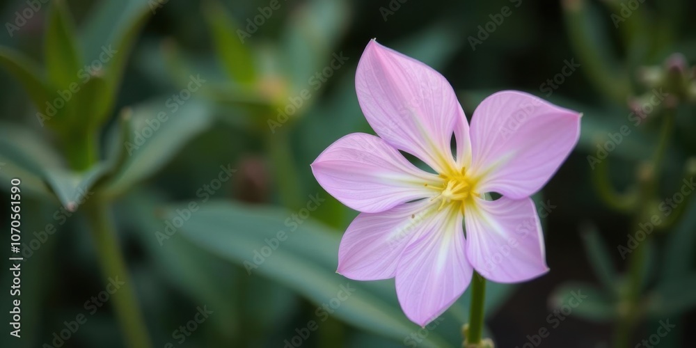 A close-up shot of a pink piglet-shaped flower blooming in a garden, spring, cute A close-up shot of a pink piglet-shaped flower blooming in a garden, spring, cute