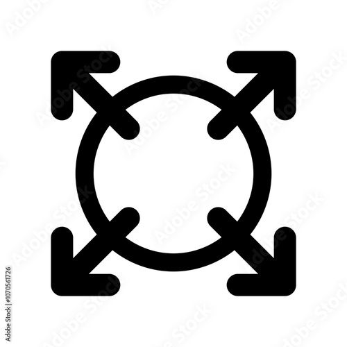 Expand Glyph Icon, Vector illustration photo