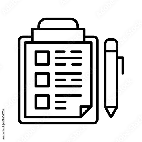 Testing Outline Icon, Vector illustration