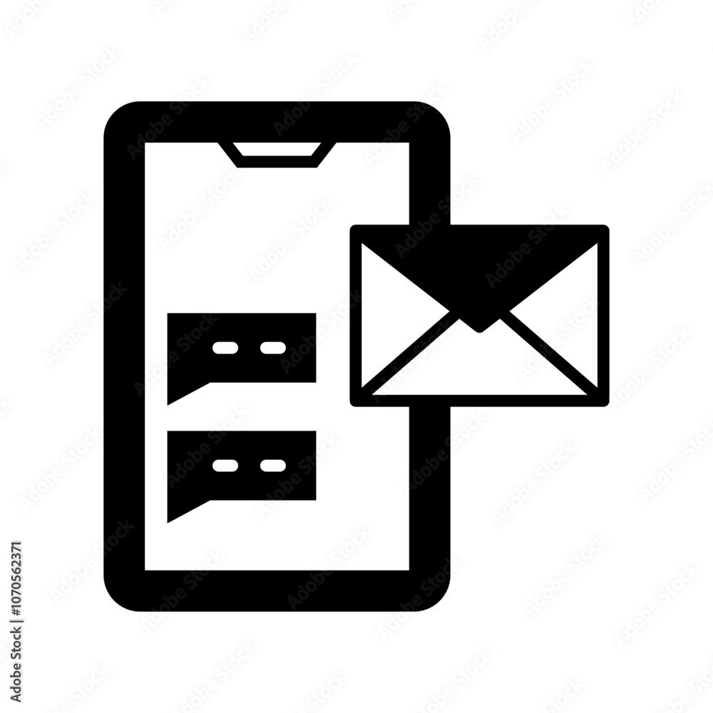 SMS Marketing Glyph Icon, Vector illustration SMS Marketing Glyph Icon, Vector illustration
