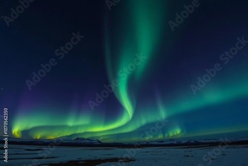 Wallpaper Mural _. Aurora Borealis - The Northern Lights dancing across the nigh Torontodigital.ca