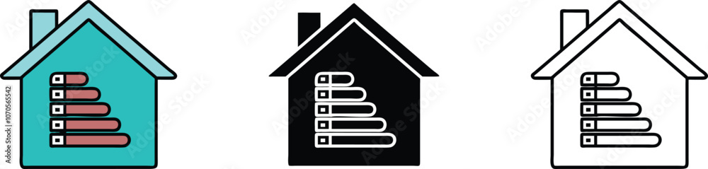 Home Energy Efficiency Rating System Illustration Home Energy Efficiency Rating System Illustration