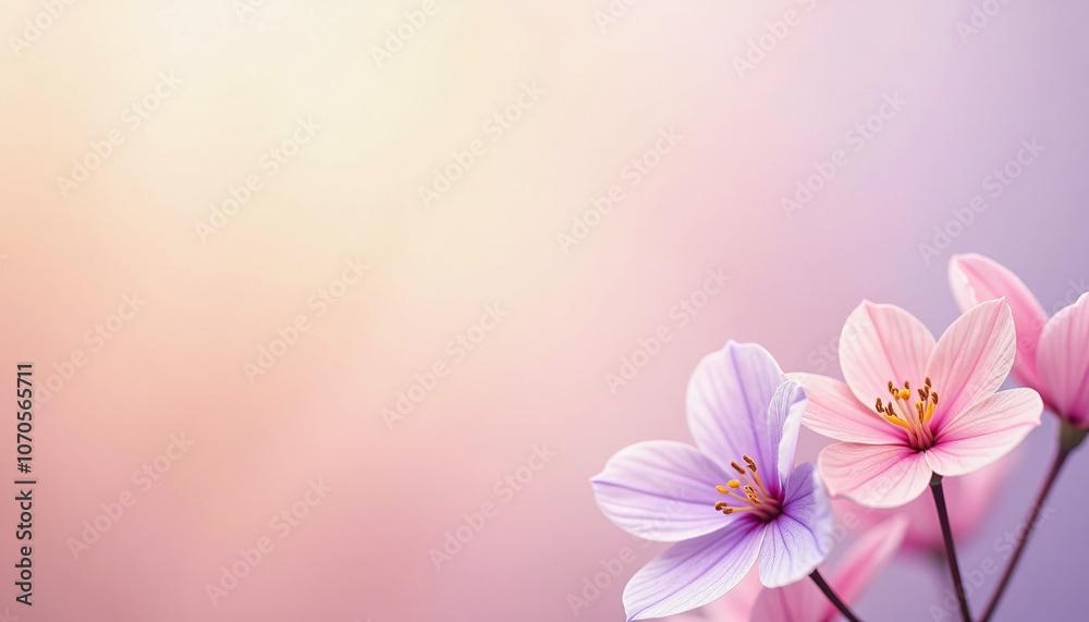Delicate Pink and Purple Flowers Delicate Pink and Purple Flowers