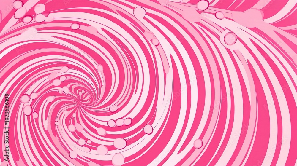 Abstract Pink Swirl Pattern with Circular Elements Abstract Pink Swirl Pattern with Circular Elements