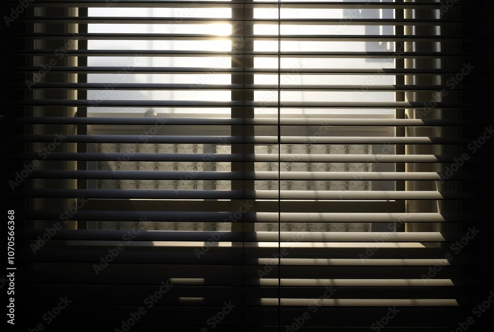 Light Through Blinds Stripes of light and shadow
