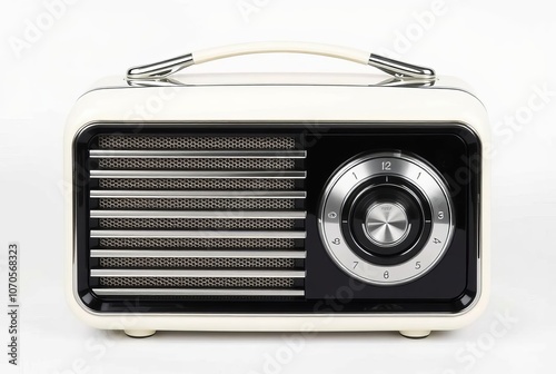 Retro Radio Sleek mid century design with a black and white fini photo