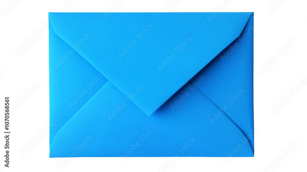 Envelope in vibrant blue color Envelope in vibrant blue color