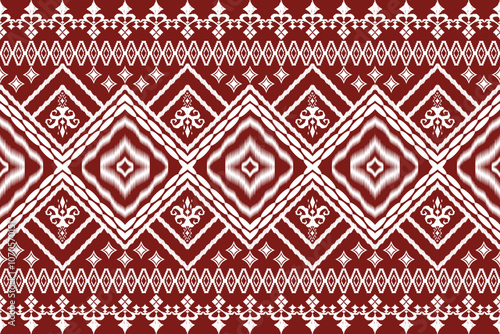 Ethnic Figure aztec embroidery style.Geometric ikat oriental traditional art pattern.Design for ethnic background,wallpaper,fashion,clothing,wrapping,fabric,element,sarong,graphic,vector illustration.