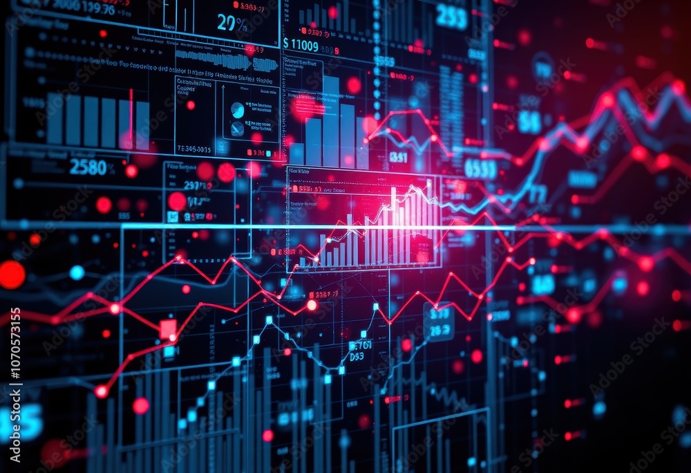 Fototapeta premium Analyze data trends using advanced visualization techniques