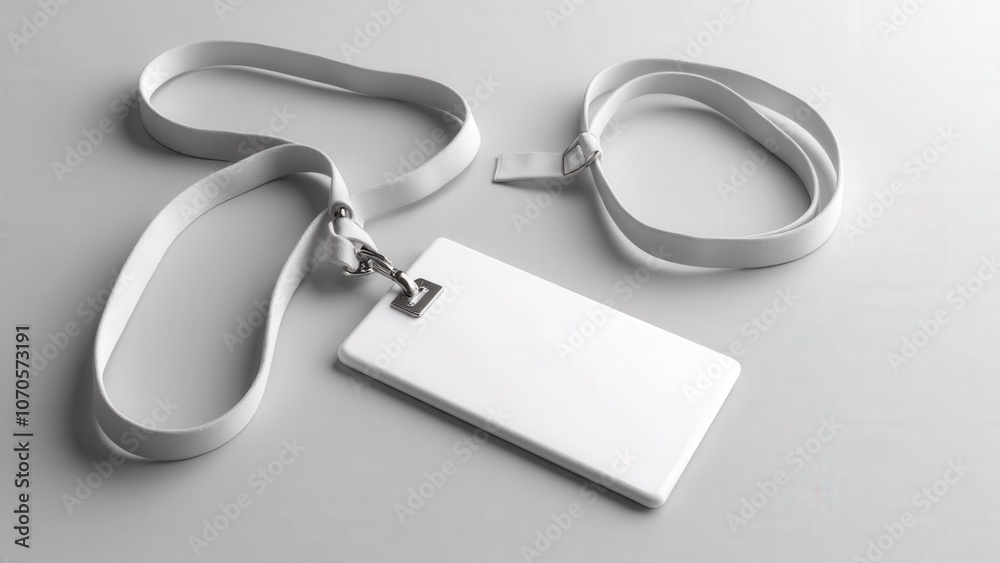 Lanyard strap mockup with soft, textured detail, adding depth to the design. Lanyard strap mockup with soft, textured detail, adding depth to the design.