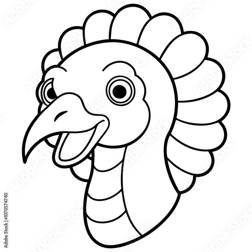 Turkey head vector illustration photo