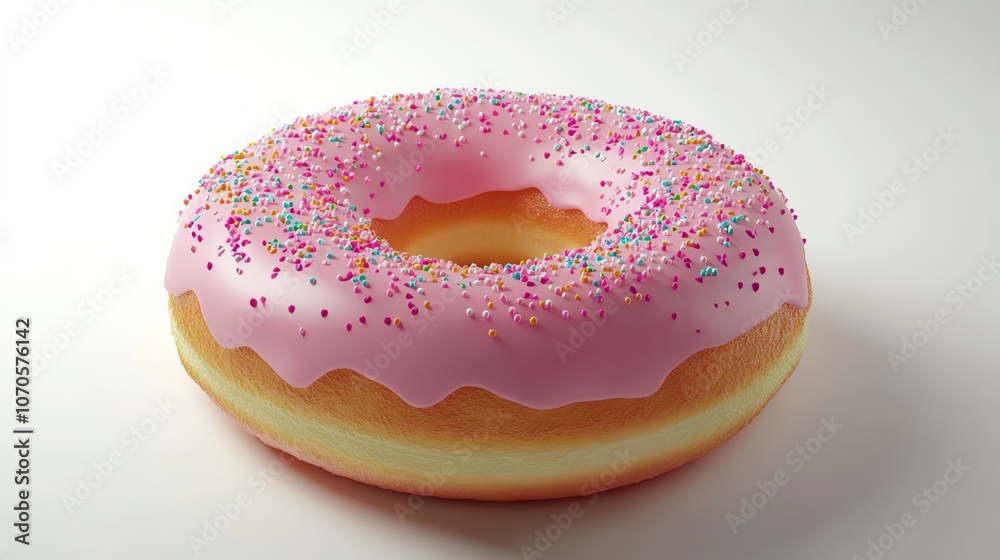 a 2D cartoon illustration of a doughnut with pink icing and sprinkles, sweet and fun, white background--ar 16:9 a 2D cartoon illustration of a doughnut with pink icing and sprinkles, sweet and fun, white background--ar 16:9