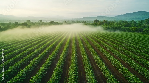 Aerial View of Expansive Avocado Plantation Landscape