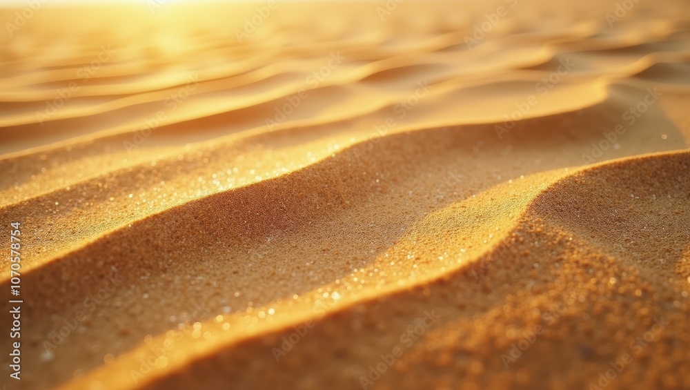 Golden Sand Dunes in the Desert Golden Sand Dunes in the Desert
