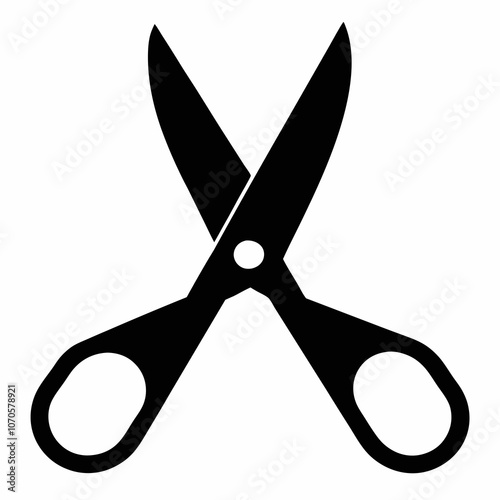 Scissor silhouette vector art. Scissor vector Flat Icon Design, cutting sign . black vectors, Scissors for cutting flat design. Vector illustration isolated on transparent background