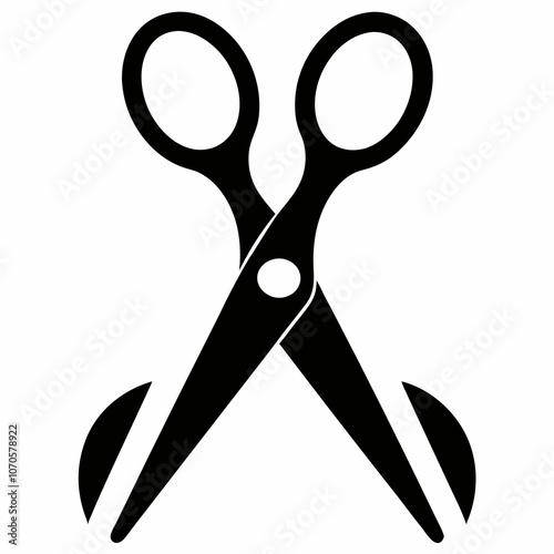 Scissor silhouette vector art. Scissor vector Flat Icon Design, cutting sign . black vectors, Scissors for cutting flat design. Vector illustration isolated on transparent background