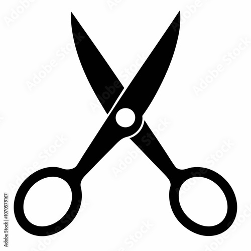 Scissor silhouette vector art. Scissor vector Flat Icon Design, cutting sign . black vectors, Scissors for cutting flat design. Vector illustration isolated on transparent background