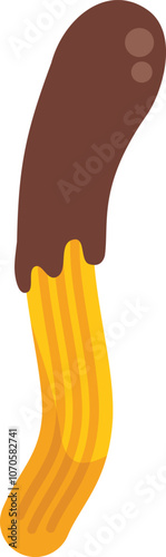 Delicious churro dipped in chocolate, a sweet treat for any occasion